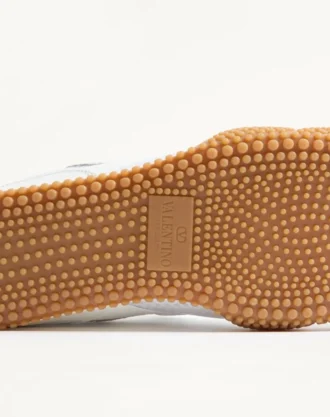 Amphibia-sneaker i gummiert kalveskinn og splittskinn