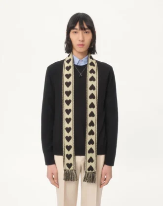 Antibes bomullssjal med frynser