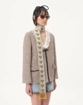 Antibes skjerf med metallfiber