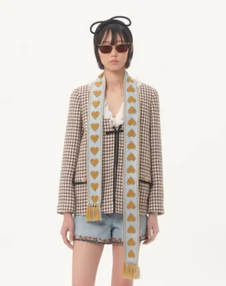 Antibes skjerf med metallfiber