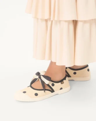 Bay By Bay ballerina-sneakers i moiré Plus de Pois-stoff