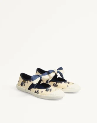 Bay By Bay ballerinasko i Papier Floral-stoff