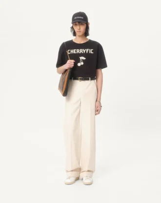 Bomulls-T-skjorte med Cherryfic-trykk