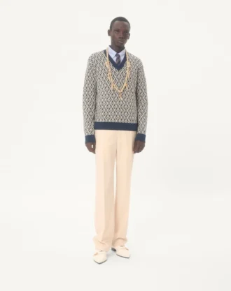 Bomullsskjorte med brodert Vlogo