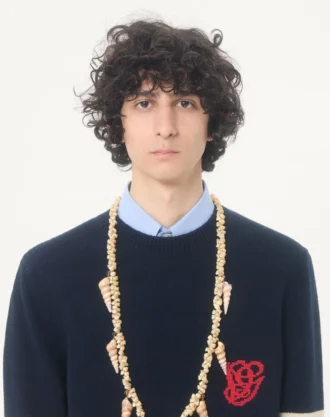 Bomullsskjorte med brodert Vlogo