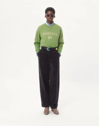 Bomullssweatshirt med Chez Valentino-trykk og broderi