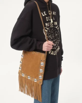 Bomullssweatshirt med Le Chat De La Maison-lapp