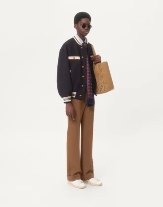 Bomullstweed-bomberjakke