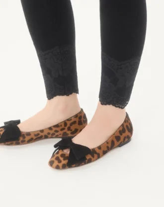 Bowow ballerinasko i kalveskinn med ponieffekt