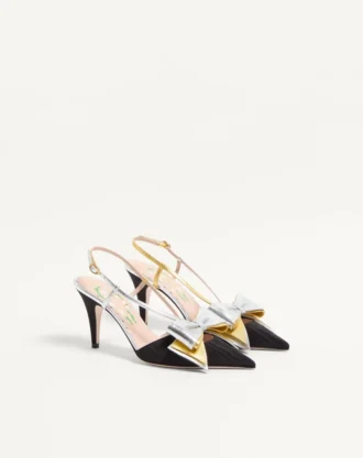 Bowow slingback-pumps i moiré-stoff 85 mm