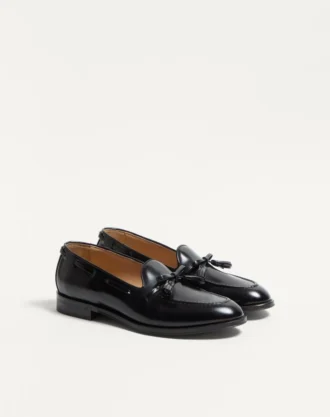Bowshire loafers i skinnende kalveskinn