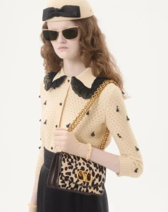 Brodert bomullskardigan