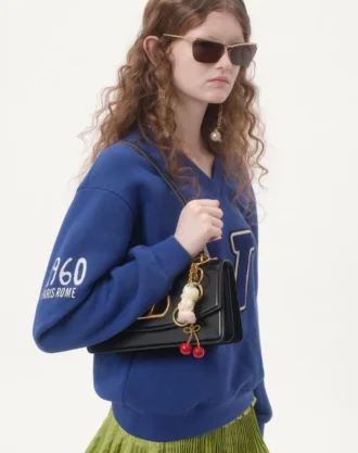 Brodert bomullssweatshirt