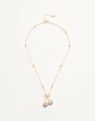 Cherryfic halskjede i metall og Swarovski®-krystaller