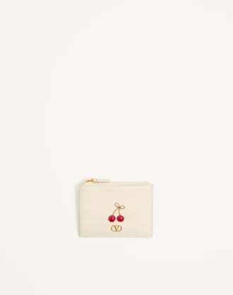 Cherryfic kortholder i kornet kalveskinn