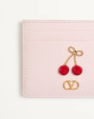 Cherryfic kortholder i kornet kalveskinn