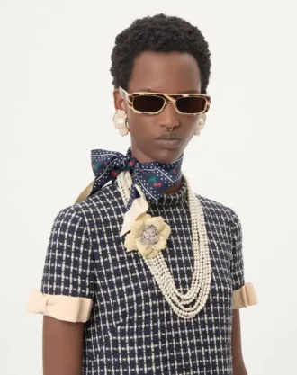 Cherryfic silke bandeau-skjerf