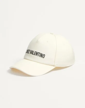 Chez Valentino baseballcap i bomull med broderi