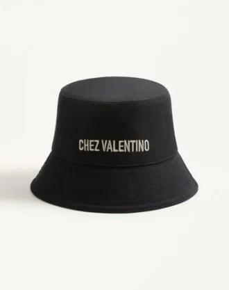Chez Valentino bomullsbuckethatt med broderi