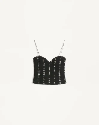 Chiffongtop med Plusdepois-trykk