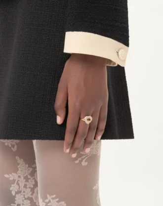 Coeur Royal-ring i metall, emalje og Swarovski®-krystaller