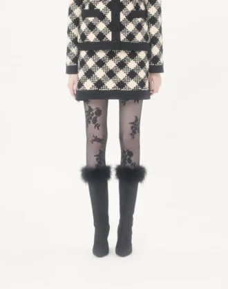 Damier Tweed-skjørt