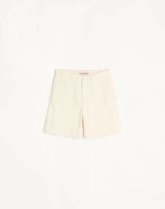 Denim-bermudashorts med mansjetter