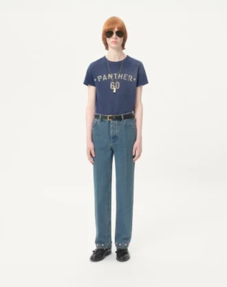 Denimbukser med cabochoner