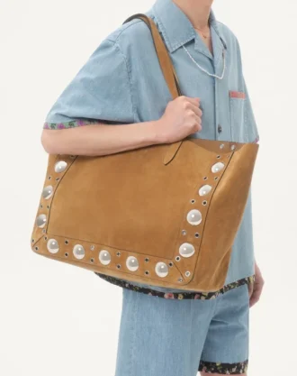 Denimskjorte med blomstertrykk