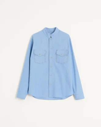 Denimskjorte med cabochoner