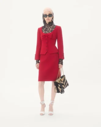 Enkel skjørt i ulltweed