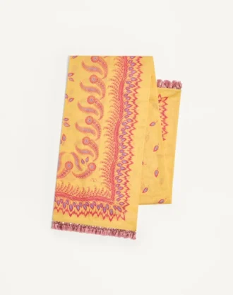 Escape Pareo i bomull og silke med degrade fjærprint