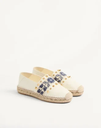 Espadrille i nappa med broderi av druer 20 mm