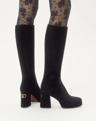 Fawcette plattformstøvler i crust-lær 90 mm