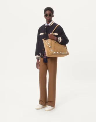 Gabardinebukser med mansjetter i nylon