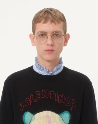 Genser i ull og bomull med Le Chat De La Maison-lapp