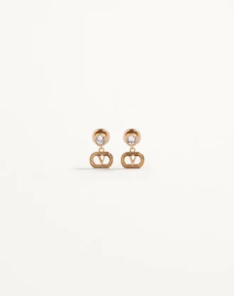 Ovale metalløreringer med Swarovski®-krystaller