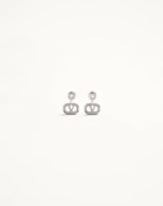 Ovale metalløreringer med Swarovski®-krystaller