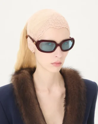 Ovale wrap-around-briller i acetat