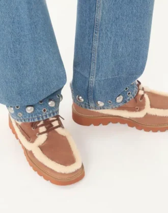 Palm Avenue ankelstøvler i crust-lær og ull