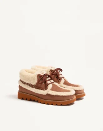 Palm Avenue ankelstøvler i crust-lær og ull