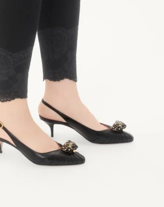 Panthea geiteskinnspumps 55 mm