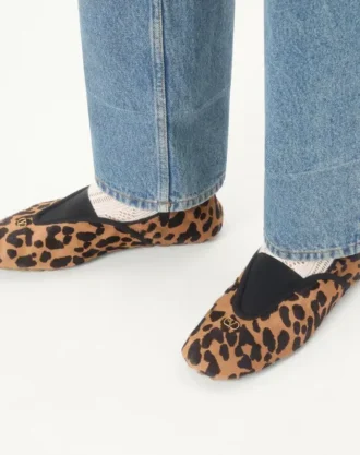 Rhytmika ballerinasko i hårkalv med Fauve Eclat-trykk