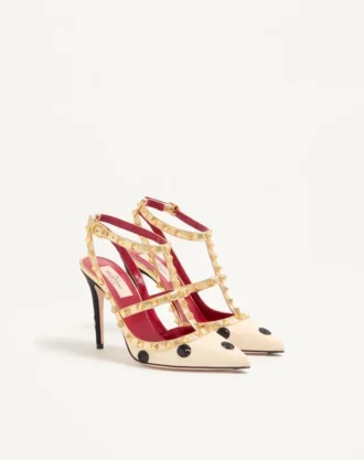 Rockstud-pumps med Plus de Pois-broderi 100 mm
