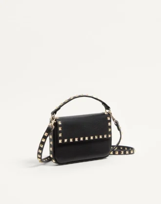 Rockstud veske i kornet kalveskinn
