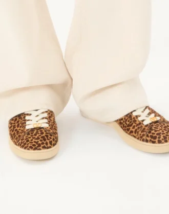 Royco-joggesko i hårkalv med Fauve Eclat-trykk og nappakalvskinn