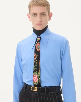 Silkeslips med Papier-blomstermønster