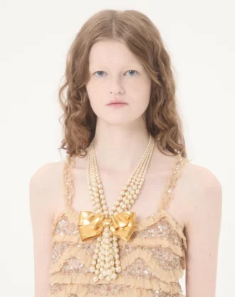 Trop Chou halskjede i metall, emalje, perler og krystaller