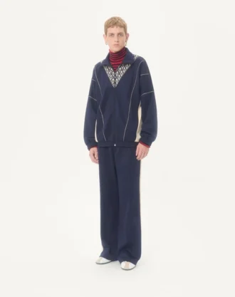 Valentino Acetate Sweatshirt med glidelås og innlagt Toute La V-trykk