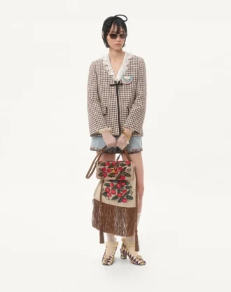 Valentino Garavani DeVain brodert liten skulderveske